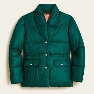 J. Crew Alps Puffer Jacket w/ PrimaLoft Down Alternative Dark Spruce XS NWT $198